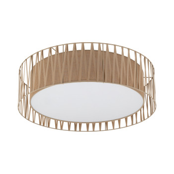 Plafoniera Harmony 6 luci juta sabbia E27 TK Lighting