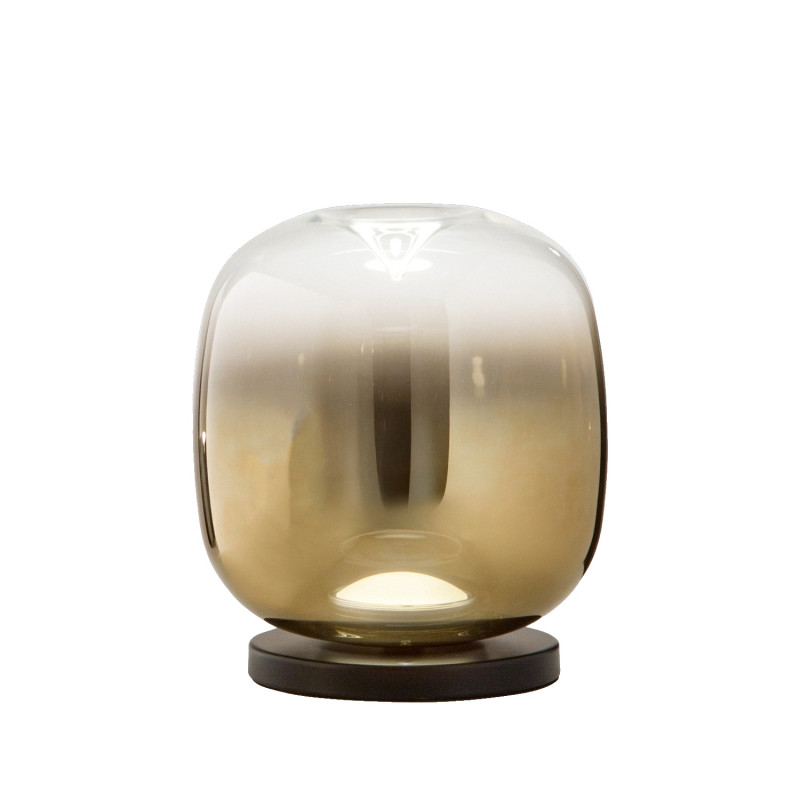 Lampada da tavolo Vesuvio oro sfumato LED Fabas