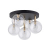 Plafoniera Nilos 5 luci G9 nero e oro TK Lighting
