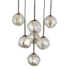 Lampadario Lava 7 luci G9 marrone TK Lighting