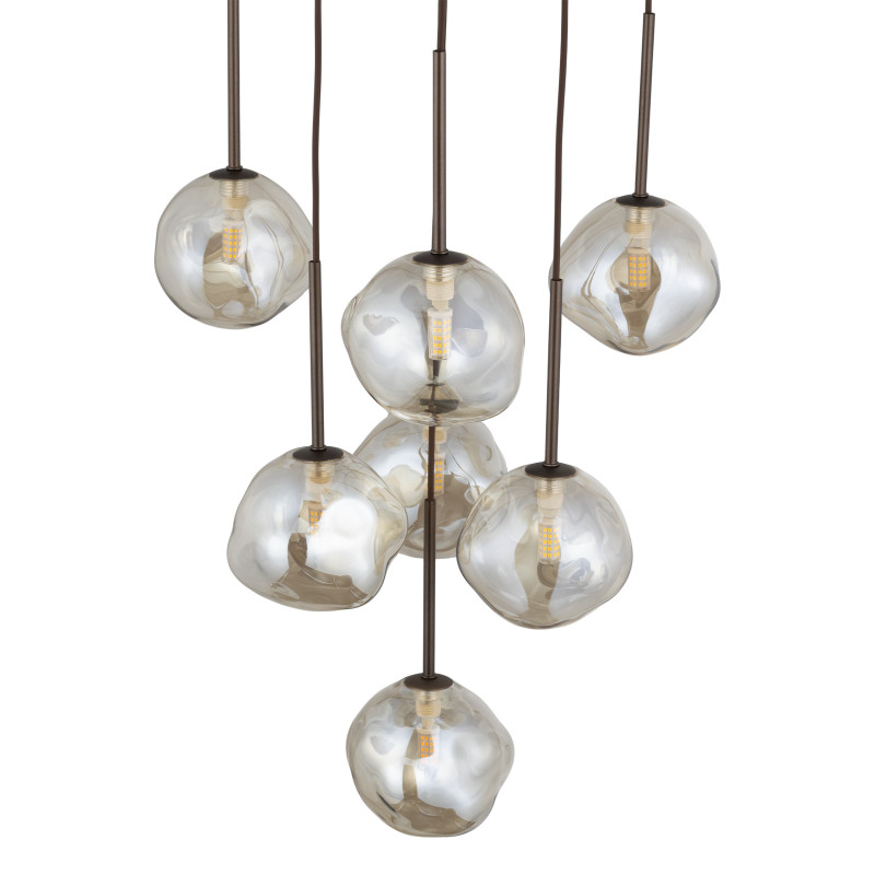 Lampadario Lava 7 luci G9 marrone TK Lighting