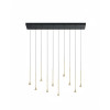 Lampadario Susa 10 luci LED nero ottone Fabas