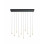 Lampadario Susa 10 luci LED nero ottone Fabas