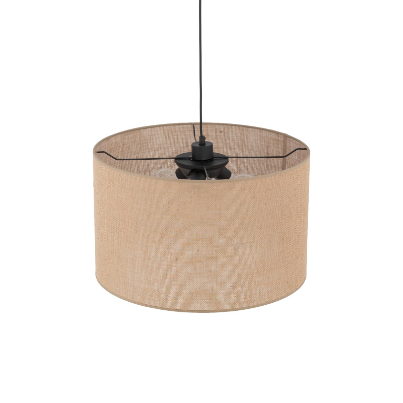 Lampadario Juta 3 luci nero E27 stile boho TK Lighting