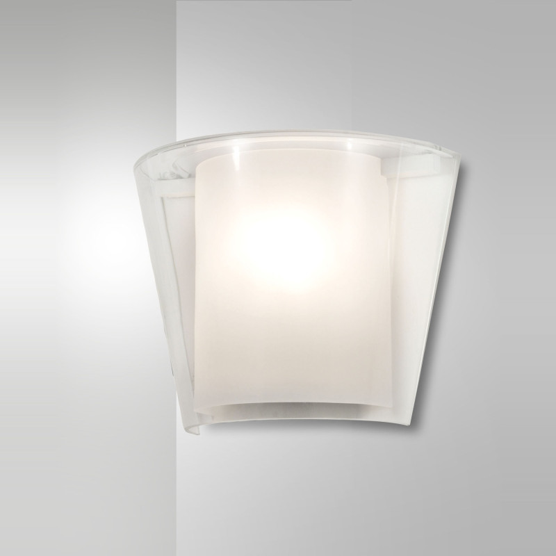 Fabas Viki applique trasparente 1 luce E27 contemporanea