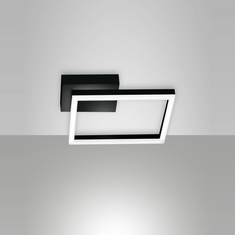 Plafoniera Bard Smart Luce 1 luce LED nera Fabas