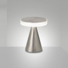Lampada da tavolo LED Neutra Fabas nichel satinato