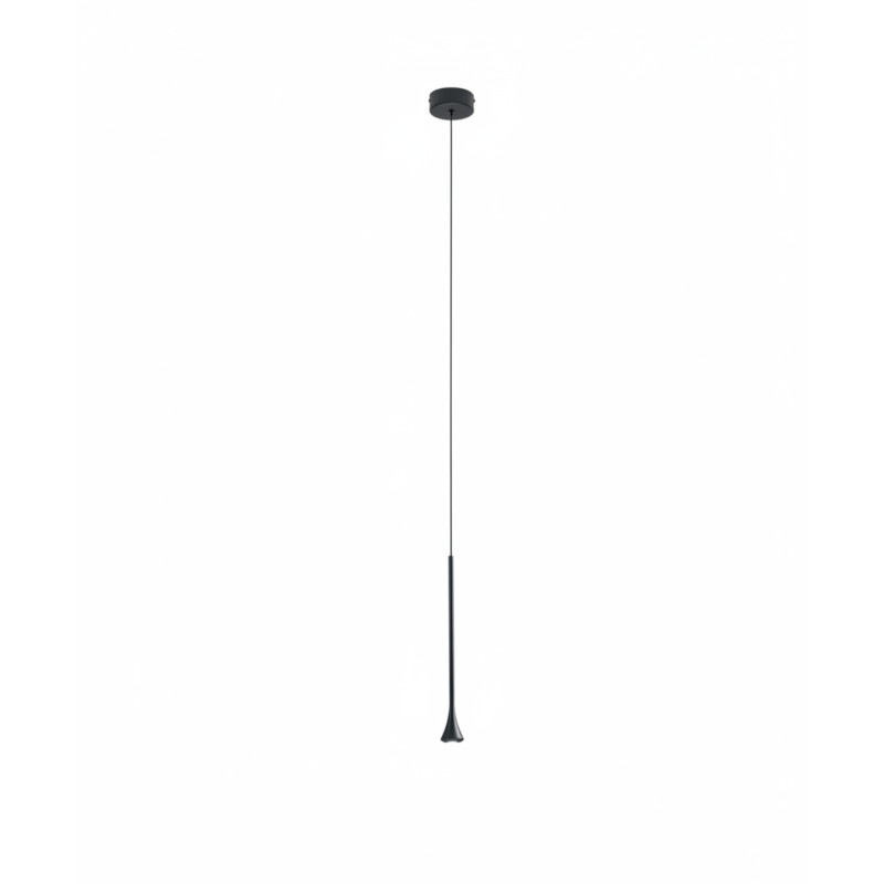 Lampadario sospensione Susa LED nero 5W Fabas