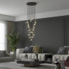 Lampadario Nilos 17 luci nero oro G9 moderno TK Lighting
