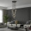 Lampadario Nilos 17 luci nero oro G9 moderno TK Lighting