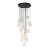 Lampadario Nilos 17 luci nero oro G9 moderno TK Lighting