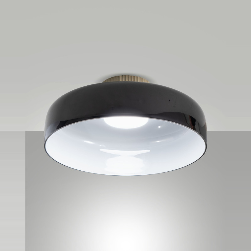 Plafoniera a soffitto Lunar nera LED 26 W Fabas