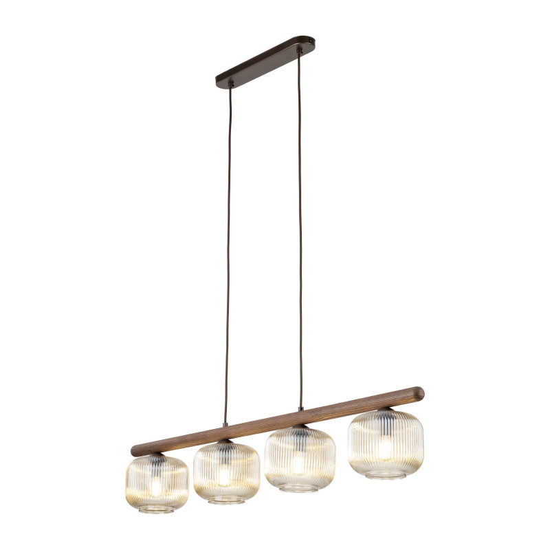 Lampadario Salvia Brown 4 luci marrone E14 TK Lighting