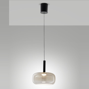 Sospensione LED Devero 8 W cognac sfumato Fabas