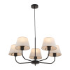 Lampadario Chicago Linen 5 luci nero E27 TK Lighting