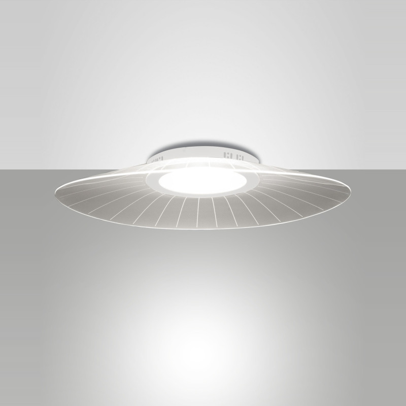 Plafoniera Vela 2 luci Smart Luce bianca Fabas