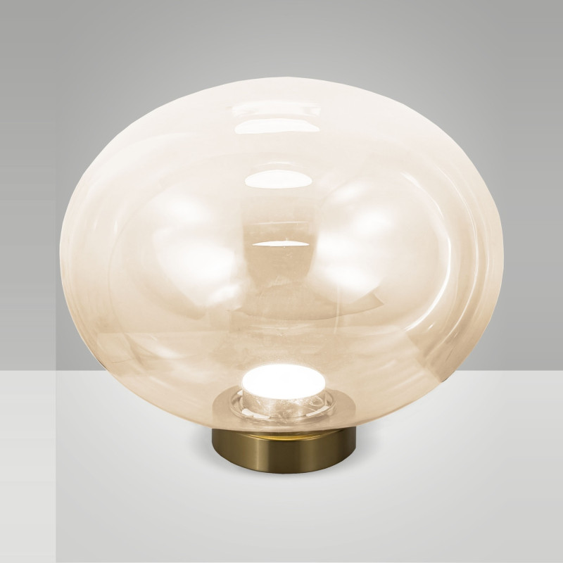 Lampada da tavolo Ovalia LED 14W cognac Fabas