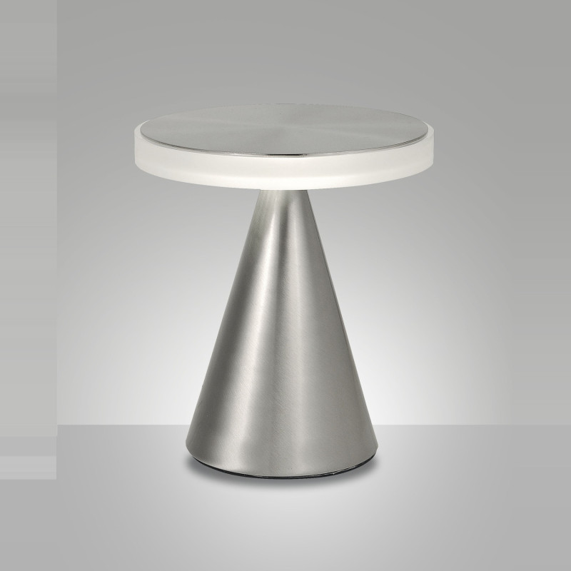 Lampada da tavolo LED Neutra 1 luce Fabas nichel satinato