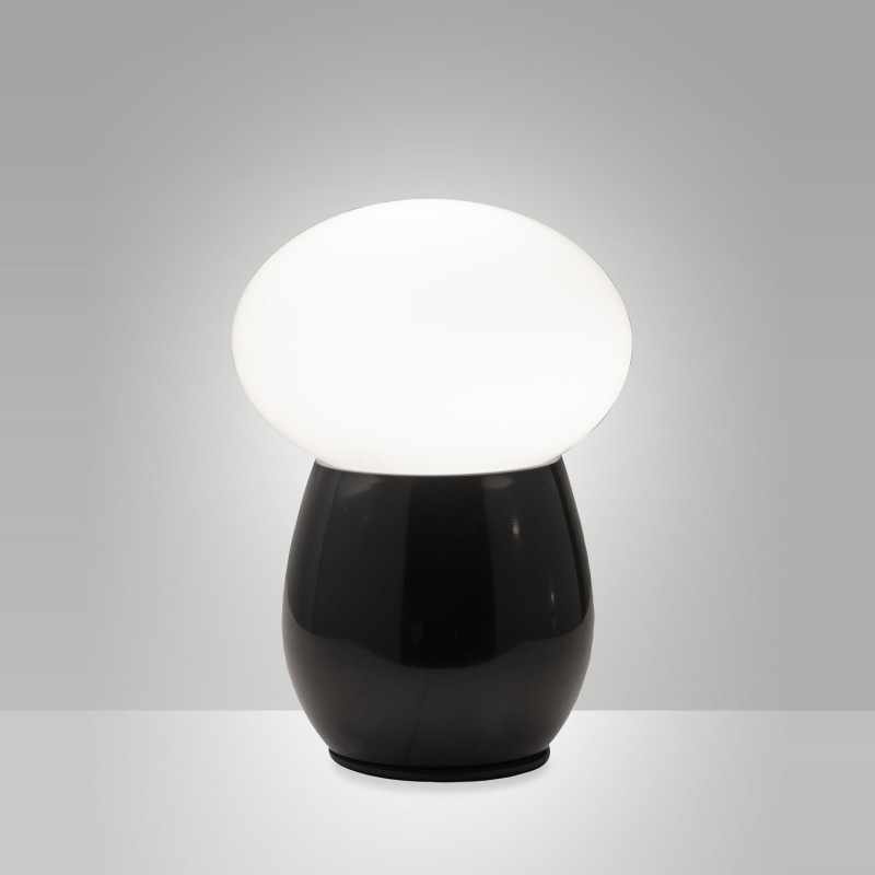 Lampada da tavolo Freddy nera E27 Fabas 1 luce