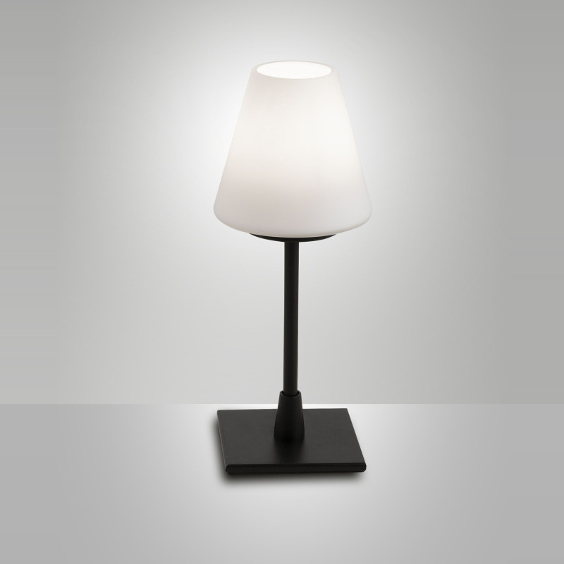Lampada da tavolo Lucy nera 1 luce Fabas