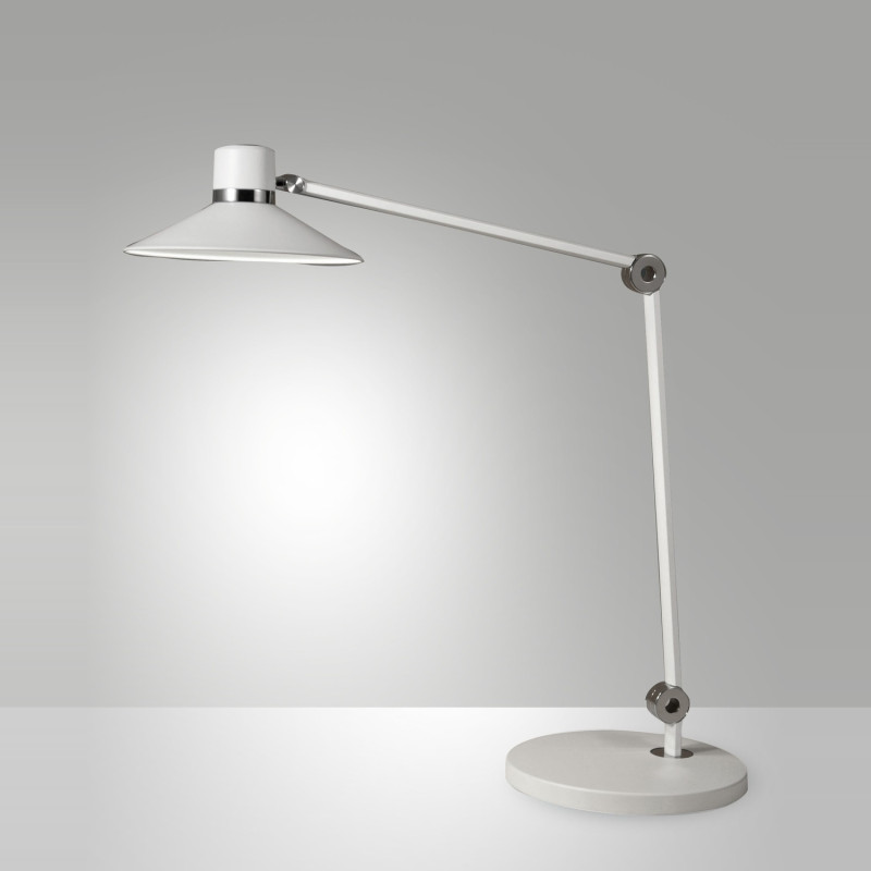 Lampada da tavolo LED Panarea orientabile bianca Fabas