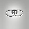 Applique LED integrato 1 luce Giotto nero moderno Fabas
