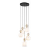 Lampadario Sophia 5 luci nero e dorato E14 TK Lighting