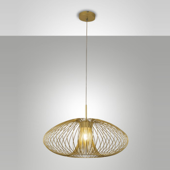Lampada a sospensione Fassa 1 luce E27 oro opaco Fabas