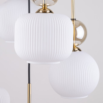 Lampadario Sophia 5 luci nero e dorato E14 TK Lighting