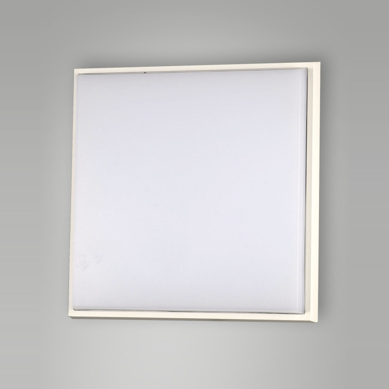 Plafoniera LED Desdy quadrata bianca IP54 Fabas