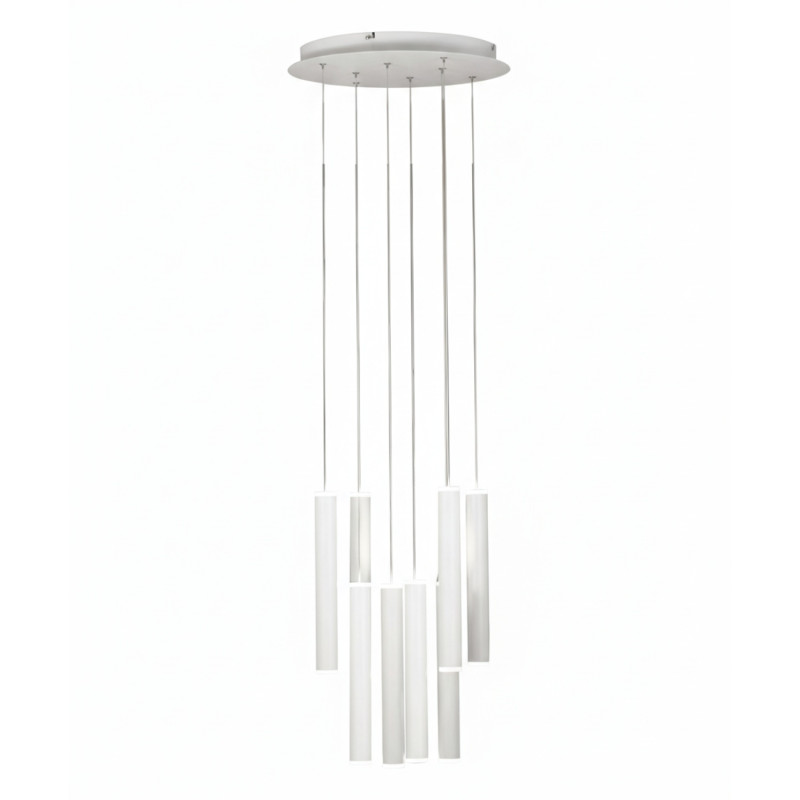 Prado lampadario LED a sospensione bianco 52W Fabas