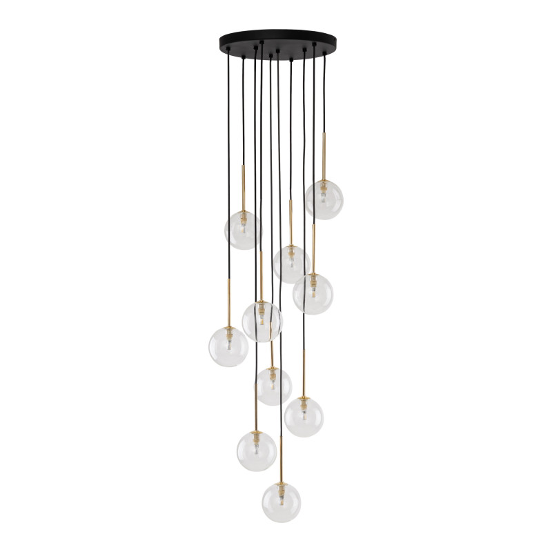 Nilos sospensione 10 luci nero oro G9 TK Lighting