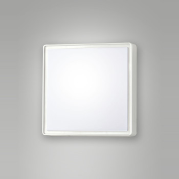 Plafoniera quadrata Oban bianca IP65 E27 Fabas