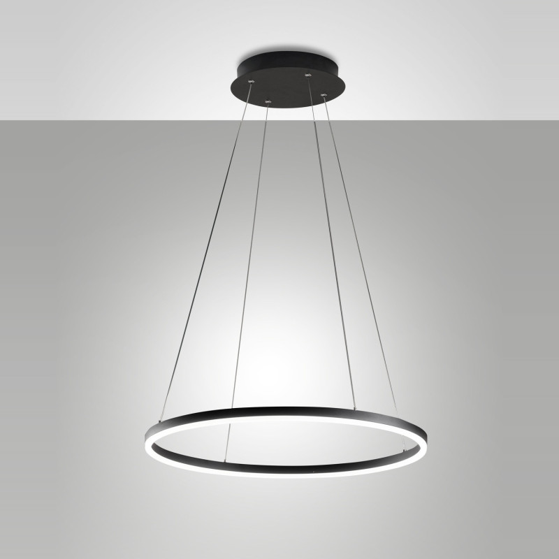 Lampadario Giotto Smart Luce nero Fabas 1 luce