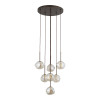 Lampadario Lava 7 luci G9 marrone TK Lighting