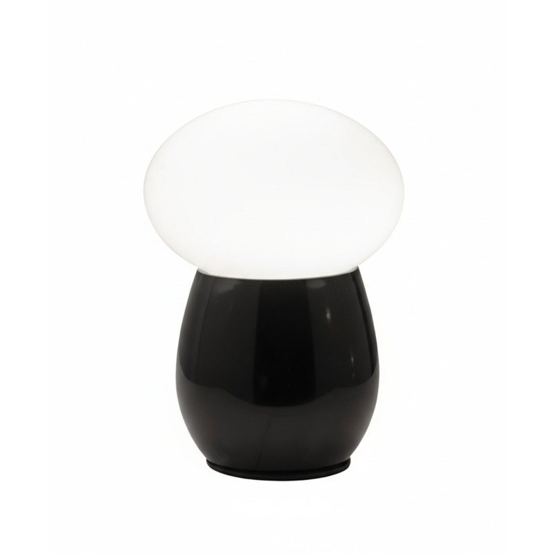 Lampada da tavolo Freddy nera E27 Fabas 1 luce