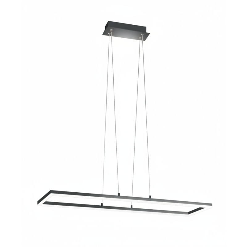 Lampadario LED Bard 1 luce antracite moderno Fabas