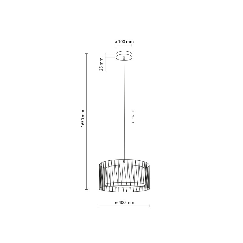 Sospensione Harmony sabbia 1 luce E27 TK Lighting