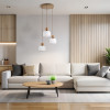 Lampadario Ballo 3 luci sabbia E14 TK Lighting