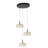 Lampadario Devero 3 luci LED cognac Fabas