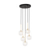 Lampadario Nilos 5 luci nero oro G9 TK Lighting
