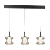 Lampadario Frua 3 luci LED cognac moderno Fabas