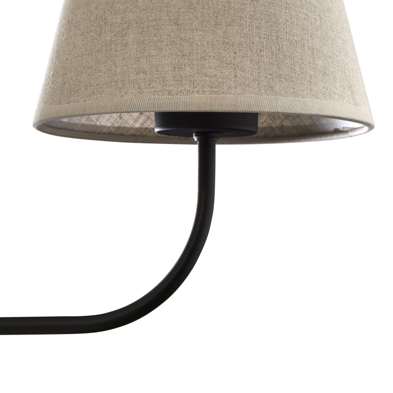 Applique Chicago Linen 1 luce beige e nera E27 TK Lighting