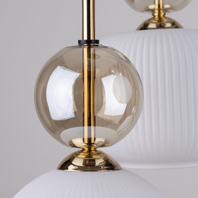 Lampadario Sophia 5 luci nero e dorato E14 TK Lighting