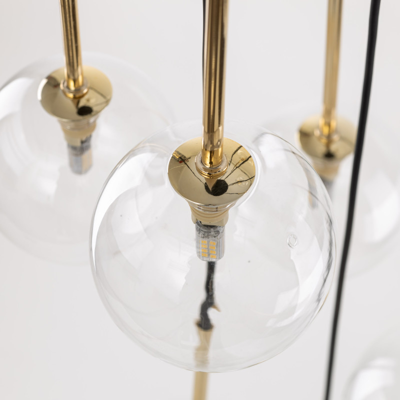 Nilos sospensione 10 luci nero oro G9 TK Lighting