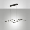 Sospensione LED Sinuo nera 1 luce 36 W Fabas