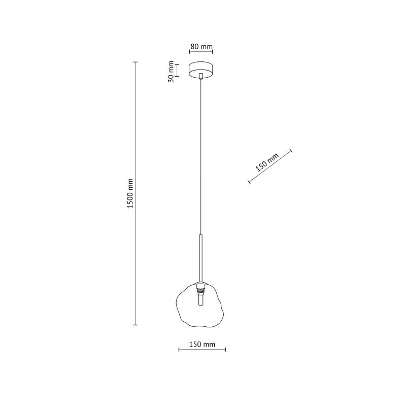 Lampada a sospensione Lava sabbia G9 TK Lighting