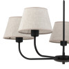Lampadario Chicago Linen 5 luci nero E27 TK Lighting