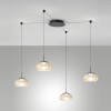 Lampada a sospensione Brena 1 luce LED 40W cognac Fabas