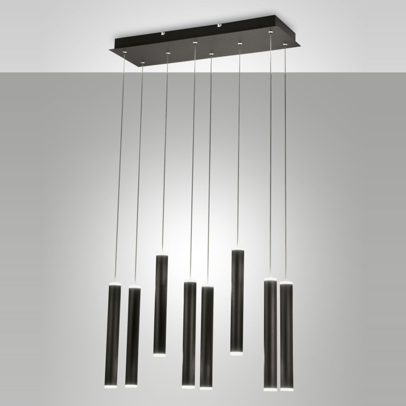 Lampadario sospensione Prado LED 52 W nero Fabas